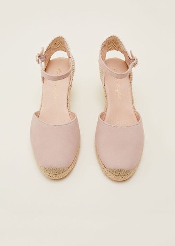 Phase Eight Strap Wedge Espadrille Flats Cream Australia | NX0457638